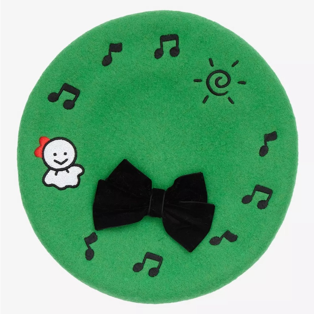 Keroppi Icon Bow Beret‎ Hot Topic Hat Sanrio Hello Kitty